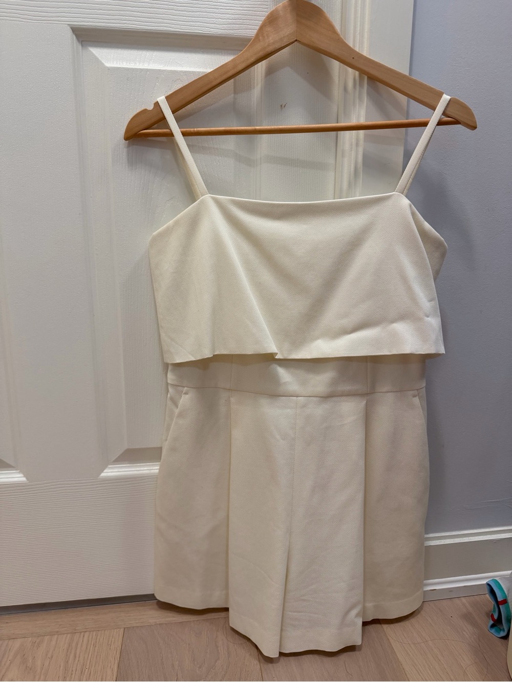 Club Monaco Cream Spaghetti-Strap Romper - Picture 2 of 5